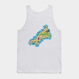 Cornwall Map Tank Top